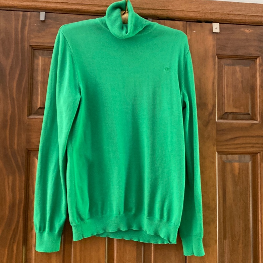 Lauren by Ralph Lauren Women’s Green Cotton Turtleneck XL